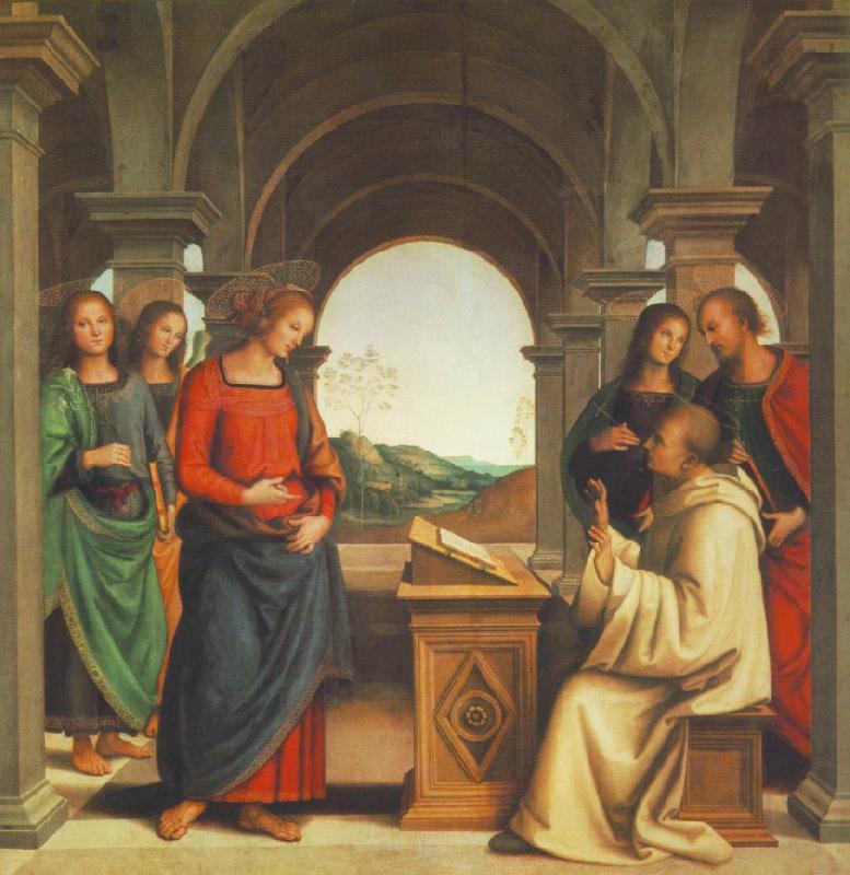 PERUGINO, Pietro The Vision of St. Bernard af oil painting image